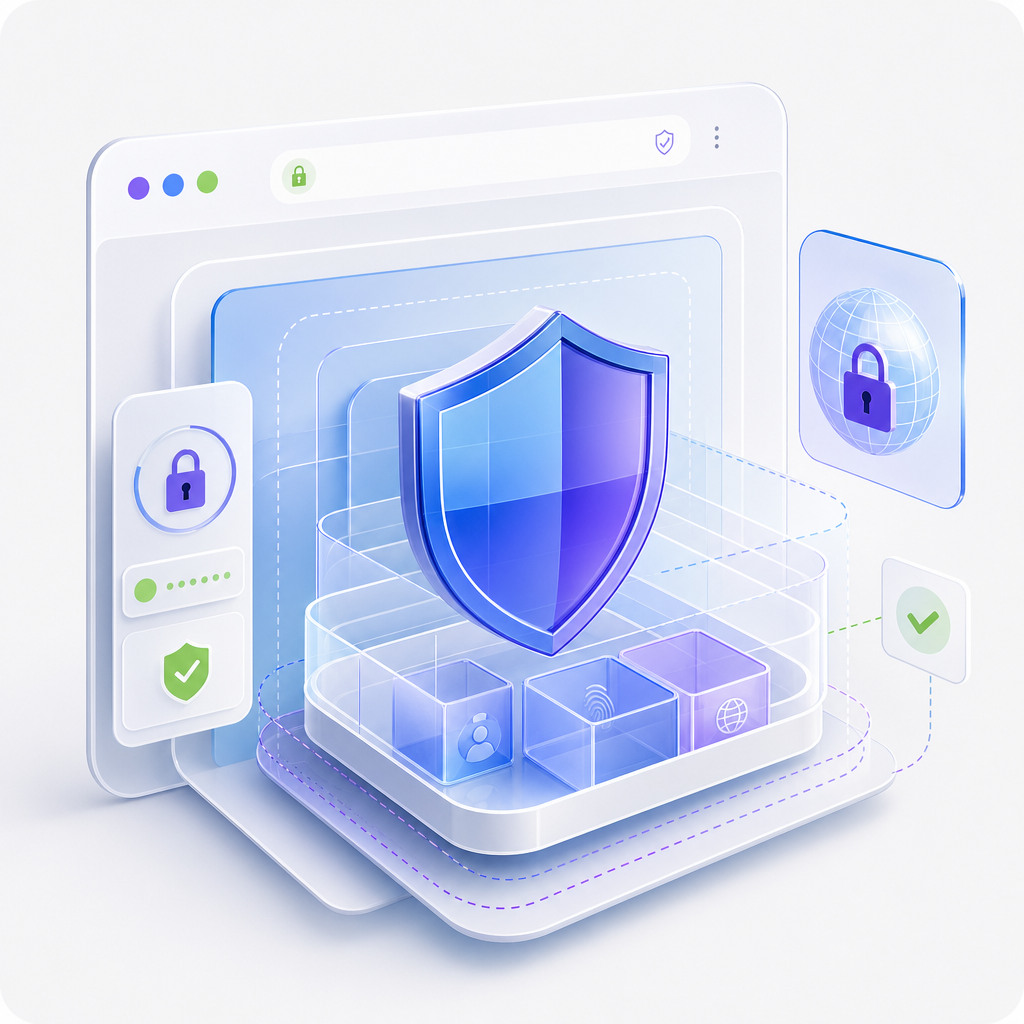 Chrome 谷歌浏览器安全防护盾牌视觉